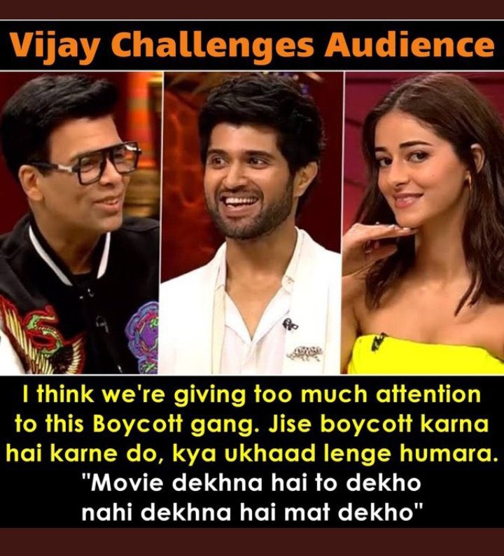 nilotpalm3's tweet photo. Four reason to #BoycottLigerMovie #BoycottLiger 1. Producer is Karan johar 2, Narcos Ananya pandey 3. Actor Vijay Anaconda insulted all citizen 4. Bollywood killed #SushantSinghRajput𓃵  , Enough reason to #BoycottLiger https://t.co/qJPEp06Y4Y