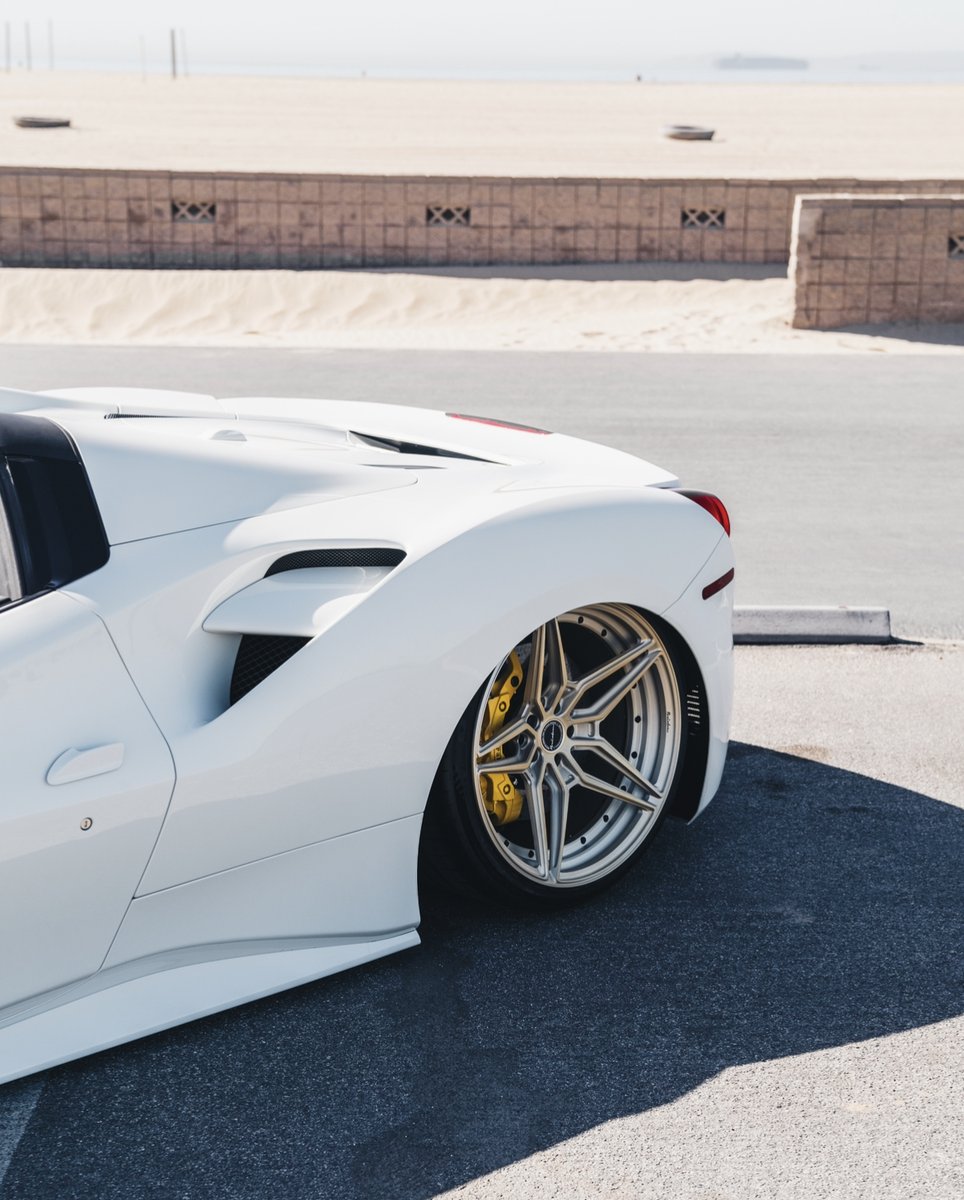 AccuAir's tweet photo. Purists are screaming but we love it.❤️‍🔥
@brixtonforged’ Ferrari 488 Spider looks insane laid out on #AccuAir.
📸 @brixtonforged

#eLevel #Bagged #BaggedFerrari #Ferrari #488Spider #BrixtonForged #Exotic #Supercars #Slammed #AirRide https://t.co/o5V2aIvQak