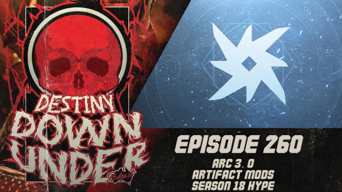 This Week's Episode is Live!

We talk:
Arc 3.0
Artifact Mods
Season 18 Hype
Our upcoming showcase recap and a whole lot more!

Get amongst it below:
Video: youtu.be/Wc3CExPar_Y
Audio: destinydownunder.podbean.com