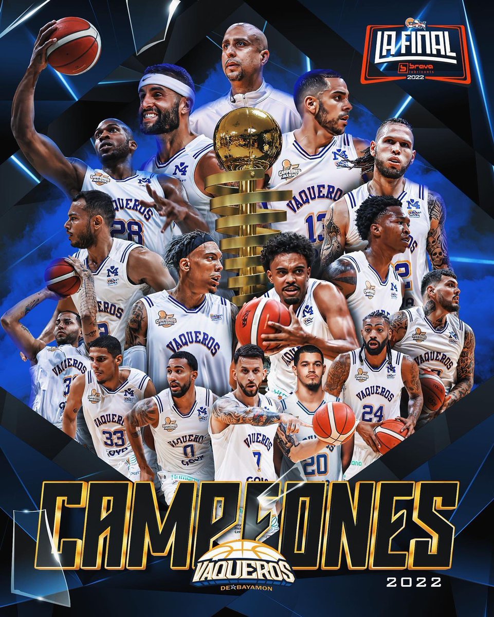 ¡CAMPEONES 2022! <a href="/bsnpr/">Baloncesto Superior Nacional 🏀🇵🇷</a> #VaquerosBSN