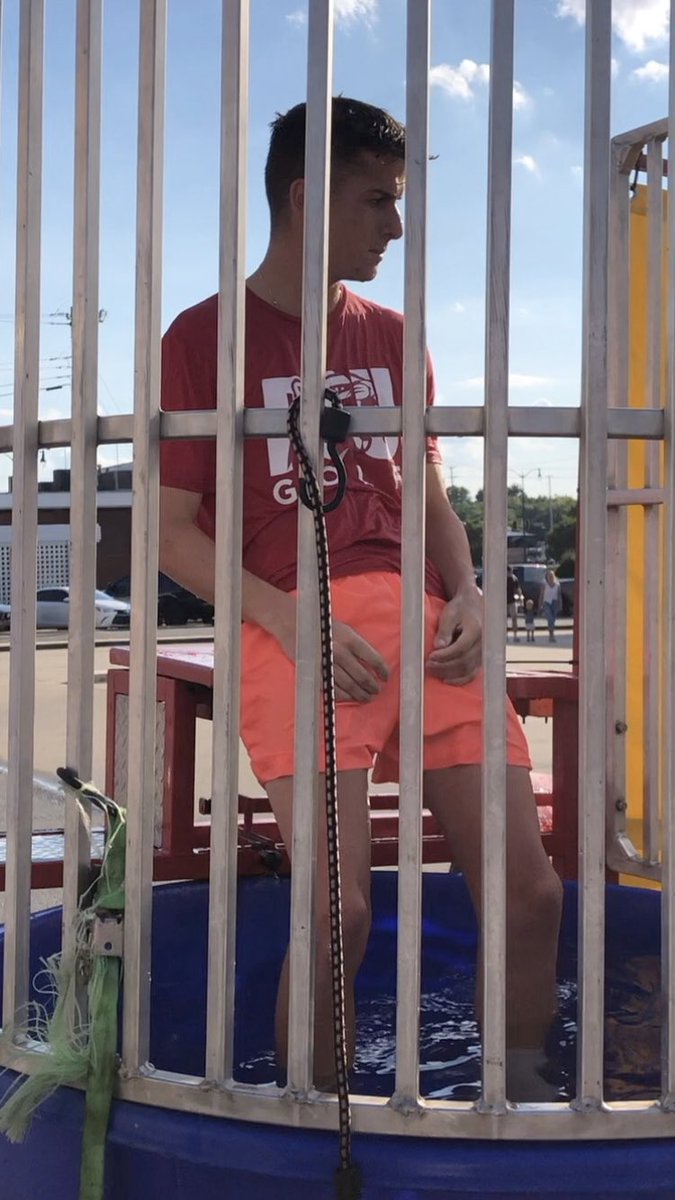 rsugolf's tweet photo. Big week for the Hillcats! Welcomed Claremont Elementary back to school, dunk tank downtown, and practice at Cherokee Hills! https://t.co/poFwz0Qw42
