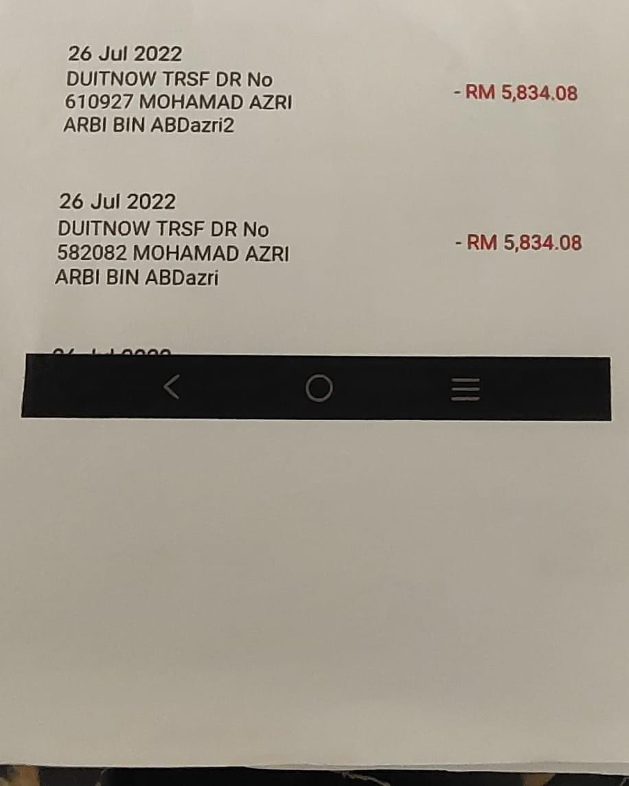 Lagi kes duit LESAP...Kali ini Public Bank pulak...RM11k hilang...Penerima Mohd Azri Arbi Bin Abdullah (Hong Leong Bank)...Bank pulak taknak bertanggungjawap siap mengaku kerja Scammer 😱😱