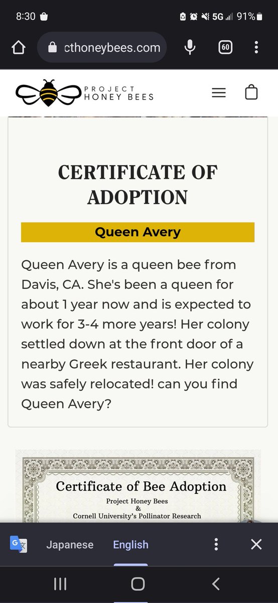 PanekJamie's tweet image. National Honey Bee Day! Just adopted my first Queen Bee. Thank you for the inspiration @jason_dohring Looking forward to saving the bees 🐝