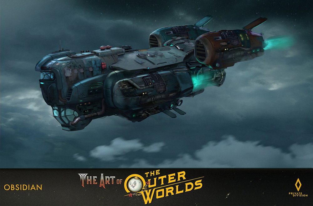 BrainstormSch's tweet photo. Check out Lead Concept Artist Bobby Hernandez's Art from the videogame series The Outer Worlds!

Bobby teaches our 3D/2D Hard Surface Design Class! Check it out if you're interested in learning AAA techniques for weapon and prop design!
https://t.co/IMkvQ4lWda
#Blender #3D https://t.co/GEmQoe3kd4