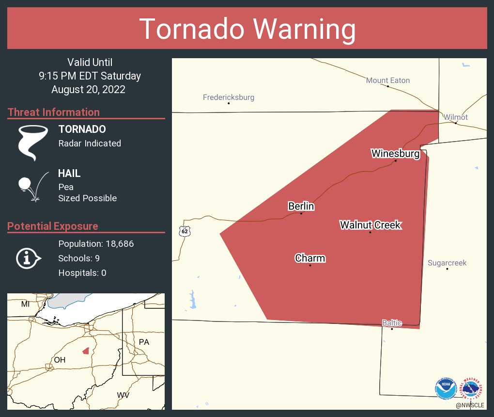 NWS Tornado on Twitter "Tornado Warning continues for Berlin OH