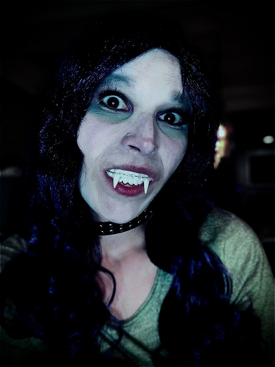GottaBeCrazy2's tweet photo. #GISH2020 #HalloweenHaUNT #Item18: Everybody knows about teen wolf, but even vampires have those awkward years. Show us an awkward school photo of a teenage vampire with braces to straighten their long, sharp fangs. #GISH #TeamGottaBeCrazy https://t.co/tdbyPkTT75