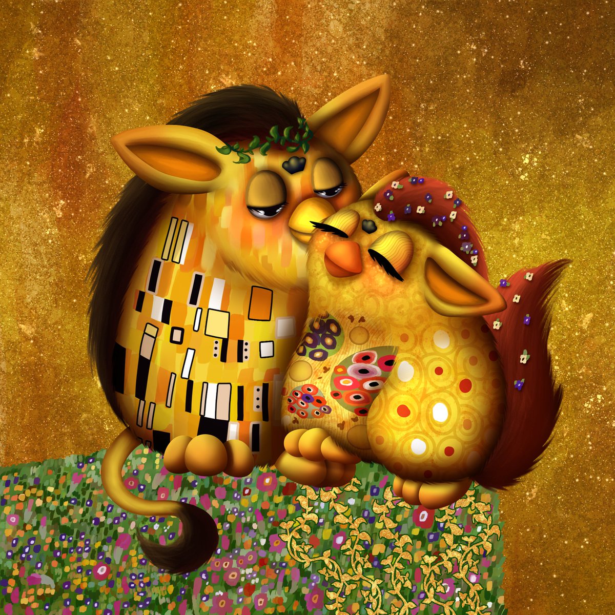 MMorkson's tweet photo. "The Furby Kiss" MORE FURBIES! I AM UNSTOPPABLE! https://t.co/kCVfkDP6n2