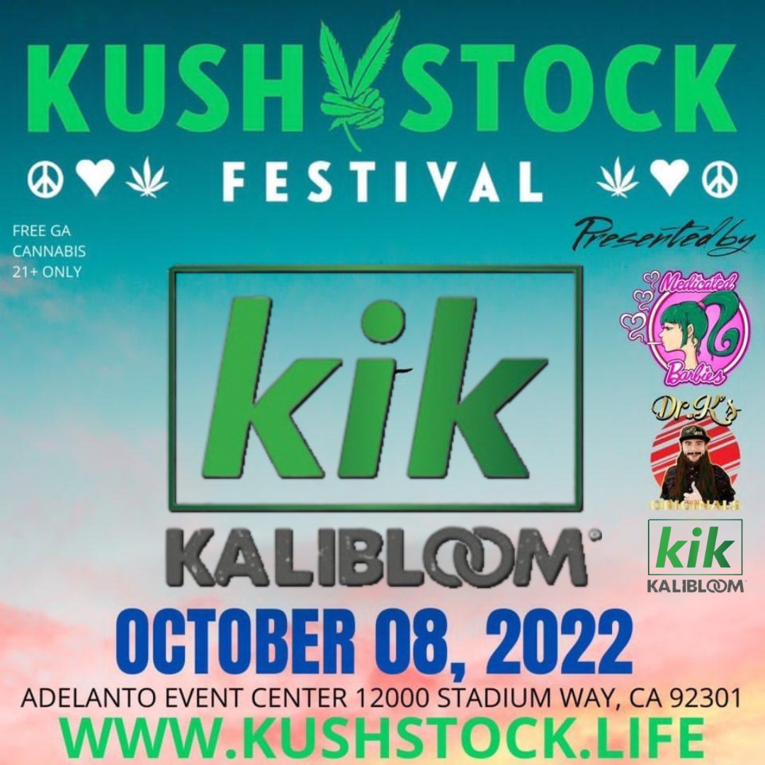 Welcome #kalibloom as a main sponsor & grab your #free tickets or #vip passes today for #KushstockFestival October 8th

kushstock.life/vip