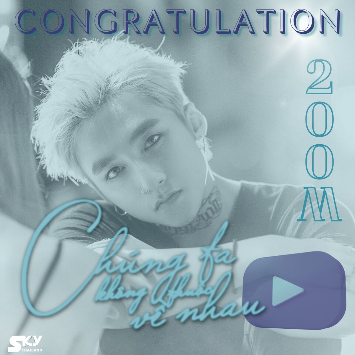 SkymtpThai's tweet photo. [YouTube] ขอแสดงความยินดีกับ @sontungmtp777 MV เพลง Chúng Ta Không Thuộc Về Nhau มียอดวิว 200 ล้านวิวแล้ว 🎉🎉🎉 เพลงนี้เป็นเพลงที่ดีอีกเพลงจากเซินตุ่งและมีซับไทยด้วย😘

▶️ https://t.co/ko9hIPWBch

#SonTungMTP #Vpop #CTKTVN_200MViews https://t.co/Zw9bXrpbE4