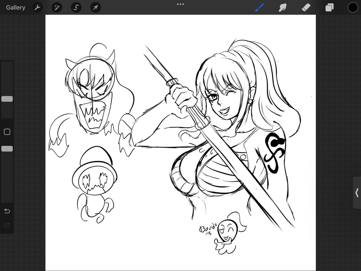 AnimeBrudda's tweet photo. Drew the big three plus nami swan in my style 🥰 #onepiece #nami #vinsmokesanji #roronoazoro #monkeydluffy https://t.co/LP76x0nEpr