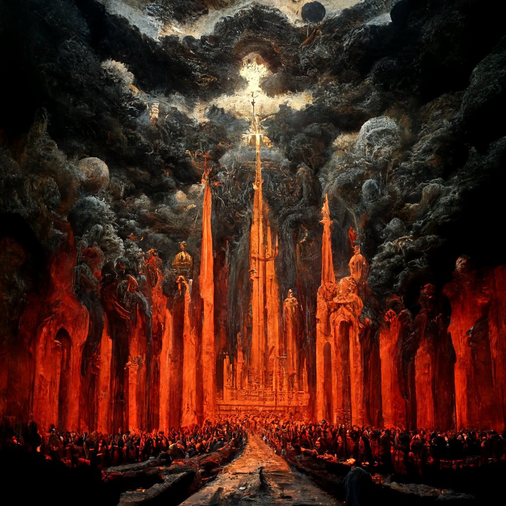 Midjourney Revelation on Twitter "And the demonic spirits gathered all