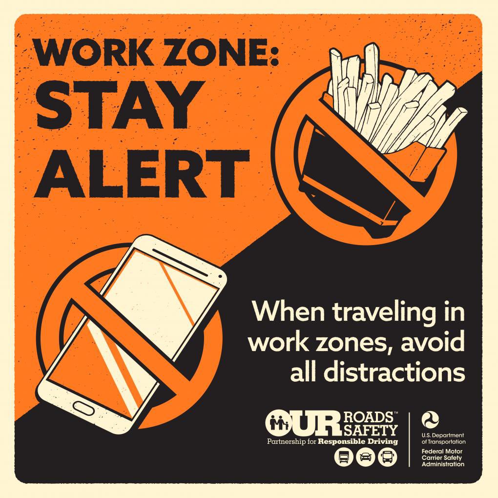 It’s critical that all road users approach work zones with caution and do their part to keep the road safe for everyone. #chp #slowfortheconezone #caltrans #fmcsa #catruckingassociation