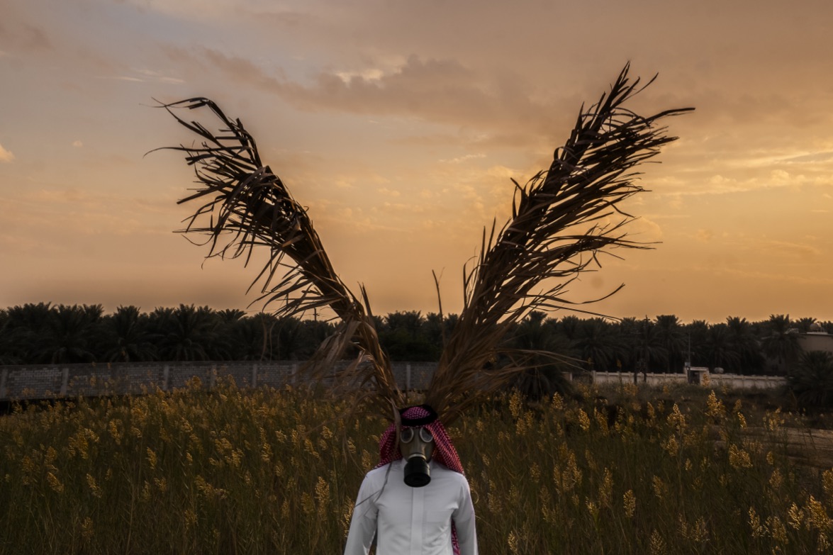 Guardians of the oasis (2021) from the Guardians and Witnesses series by <a href="/AlfarajMohammad/">Mohammad Alfaraj</a> is featured in "More Than Your Eyes Can See: Contemporary Photography from the Arab World" #MEIartgallery <a href="/meiartsculture/">Middle East Institute Arts and Culture</a> <a href="/MiddleEastInst/">Middle East Institute</a> curated by Laila Abdul-Hadi Jadallah @lailajadallah