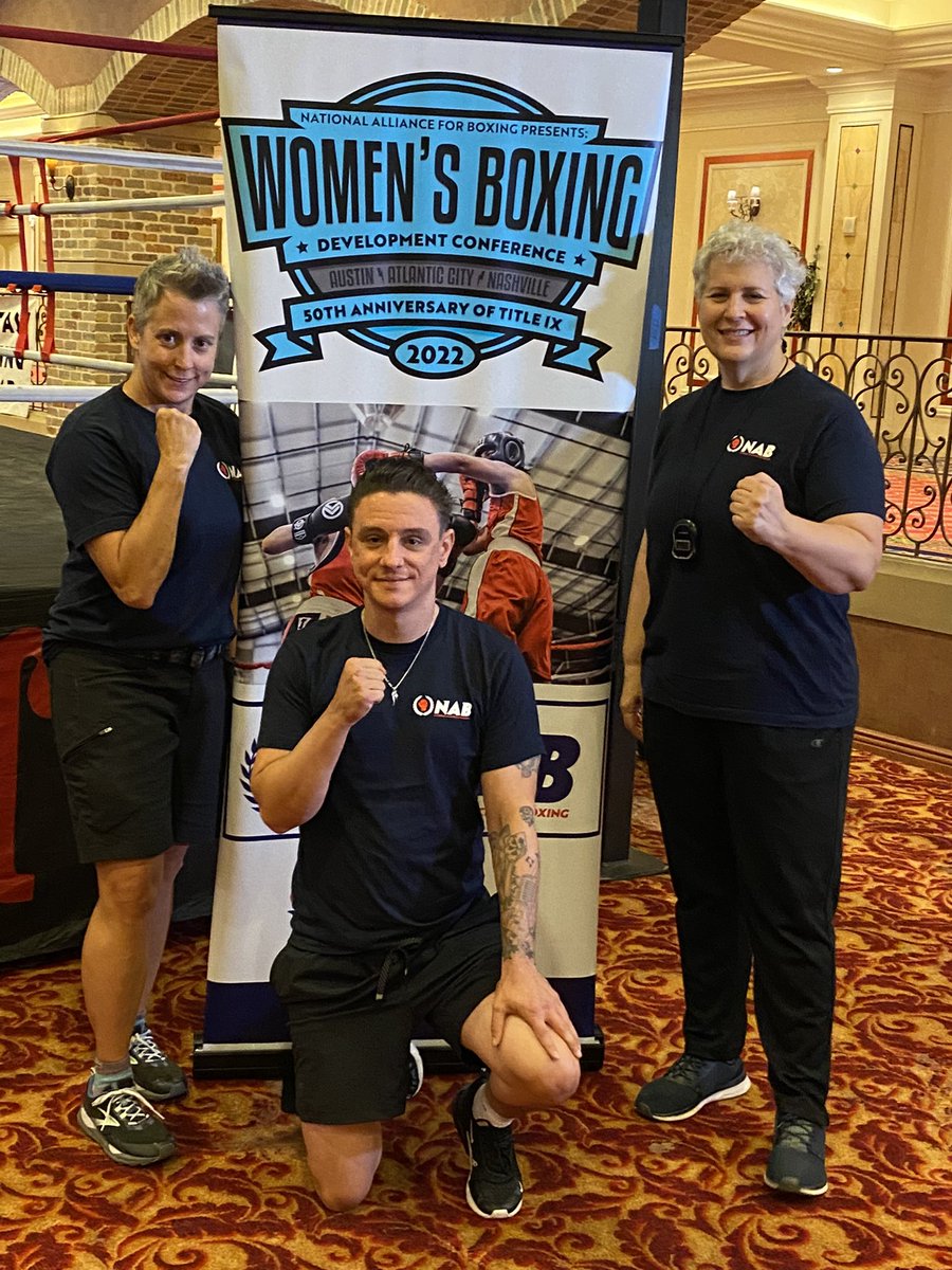 AngelBovee's tweet photo. Great athlete development event today with the National Alliance of Boxing at the Showboat in Atlantic City!  Celebrating the 50th anniversary of title IX and learning the history of women’s boxing! (i’m exhausted!) #Alliance4Boxing https://t.co/6o42weDFGn