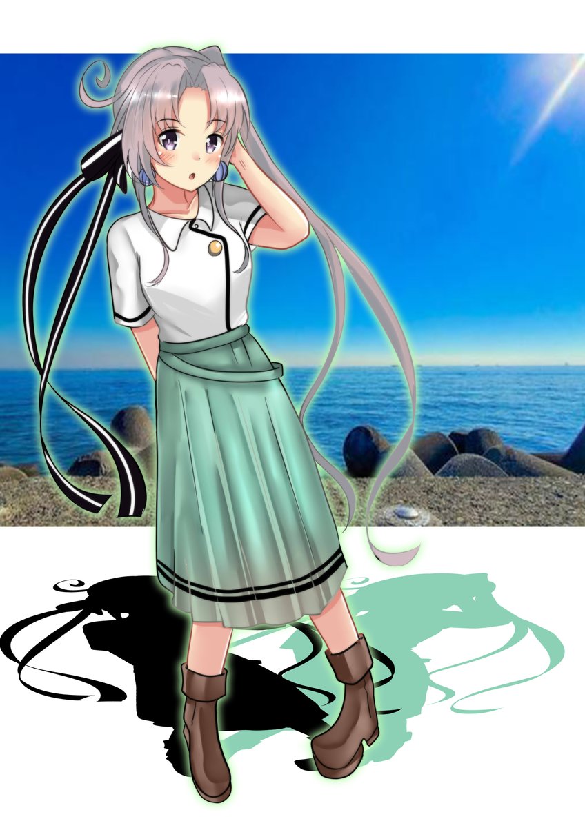 秋津洲(艦これ) 「おはようございます。今日は休みなので、ゆっくりしたいと思います本日も一日頑張って」|火村 モリタカ＠/5月COMITIA144（B51a)/その次は神戸かわさき10のイラスト