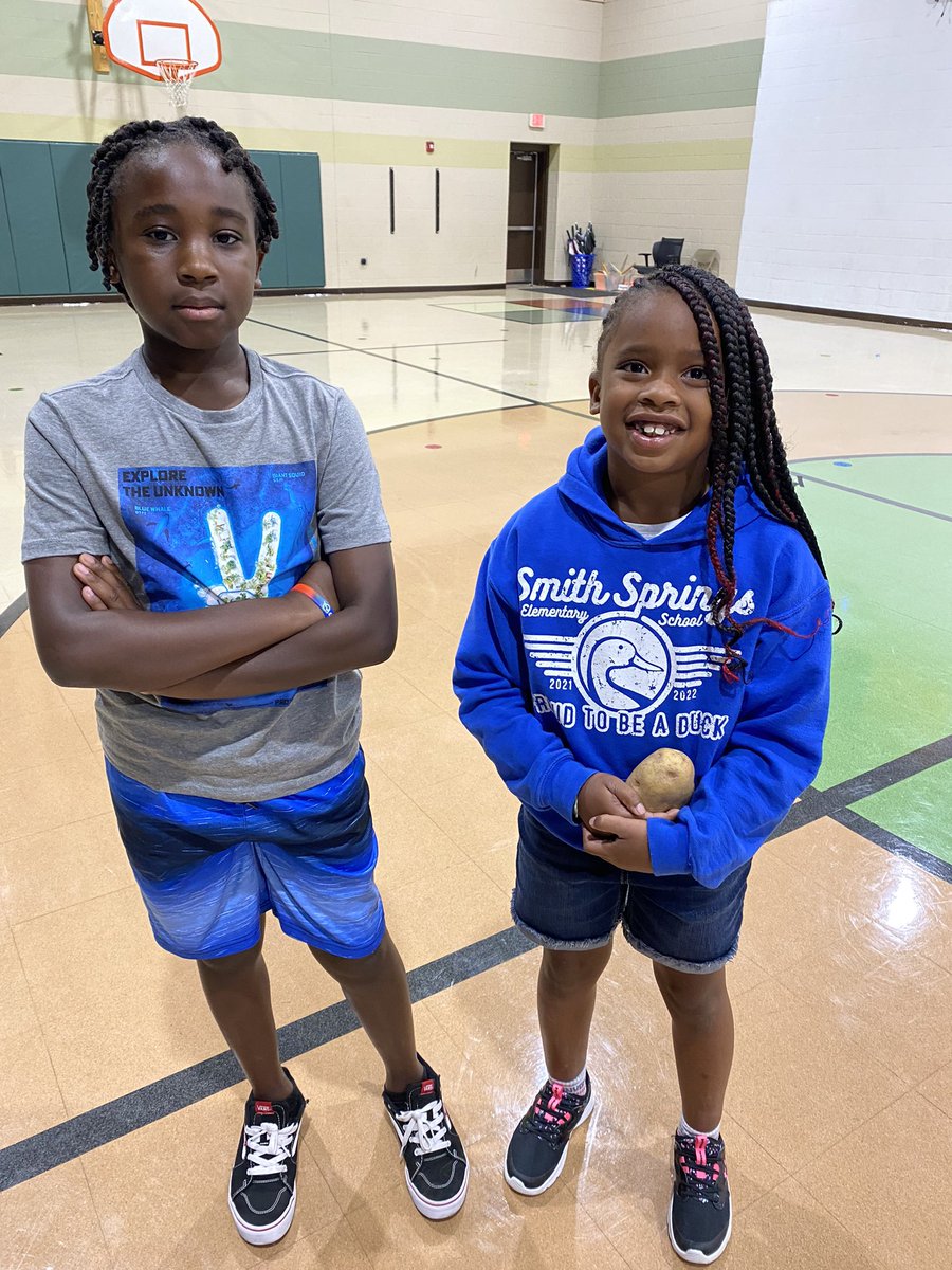 Did you know that Friday 8/19 was National Potato Day? We played two school wide rounds of Hot Potato and these two won for Grades 2-4 and grades PreK-1st!