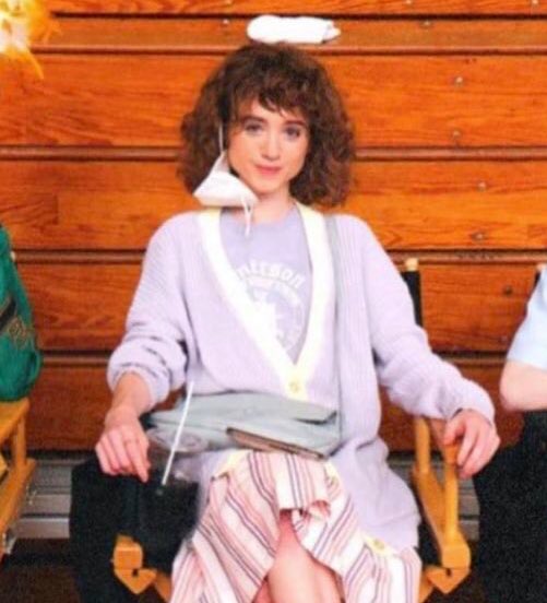 thinkernancyw's tweet image. nancy wheeler behind the scenes of season 4 &amp;lt;3