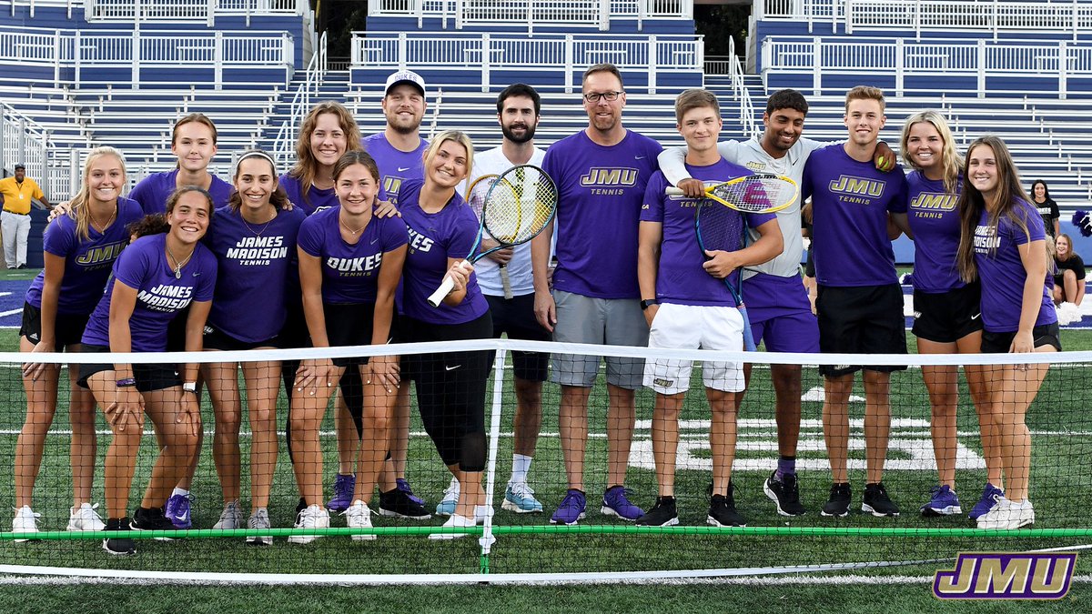 JMUWTennis's tweet photo. What a great way to kick off our year! We had a great time at Meet the Dukes Day.

#GoDukes https://t.co/JchxwfxayC