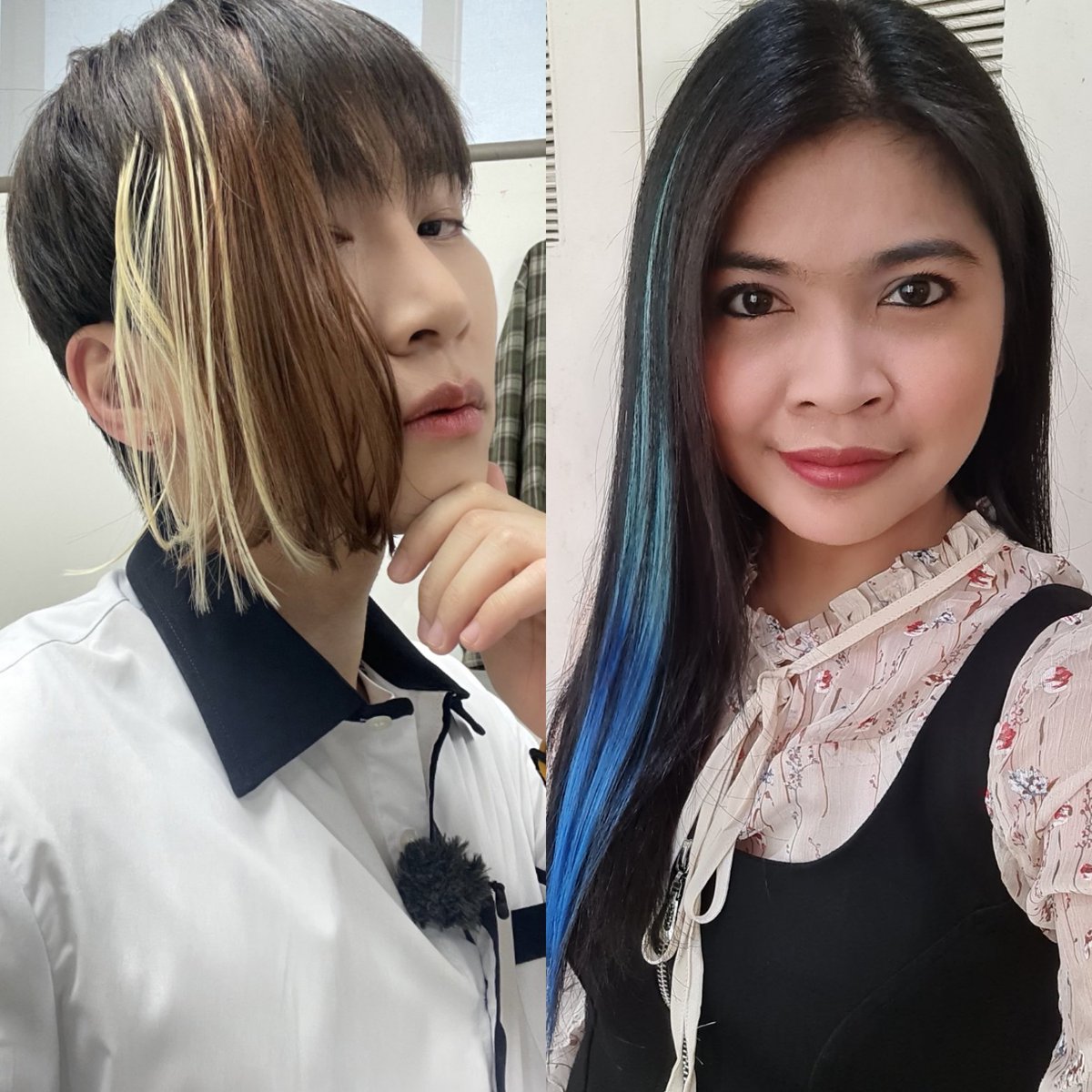 jetzki06's tweet photo. Our 2-toned LOVE affair...🤎💙

When we are both seriously-CUTE @BTOB_SEKwang🥰

#MelodySelcaDay #EunJet #BTOB https://t.co/XKR1mZHKFX