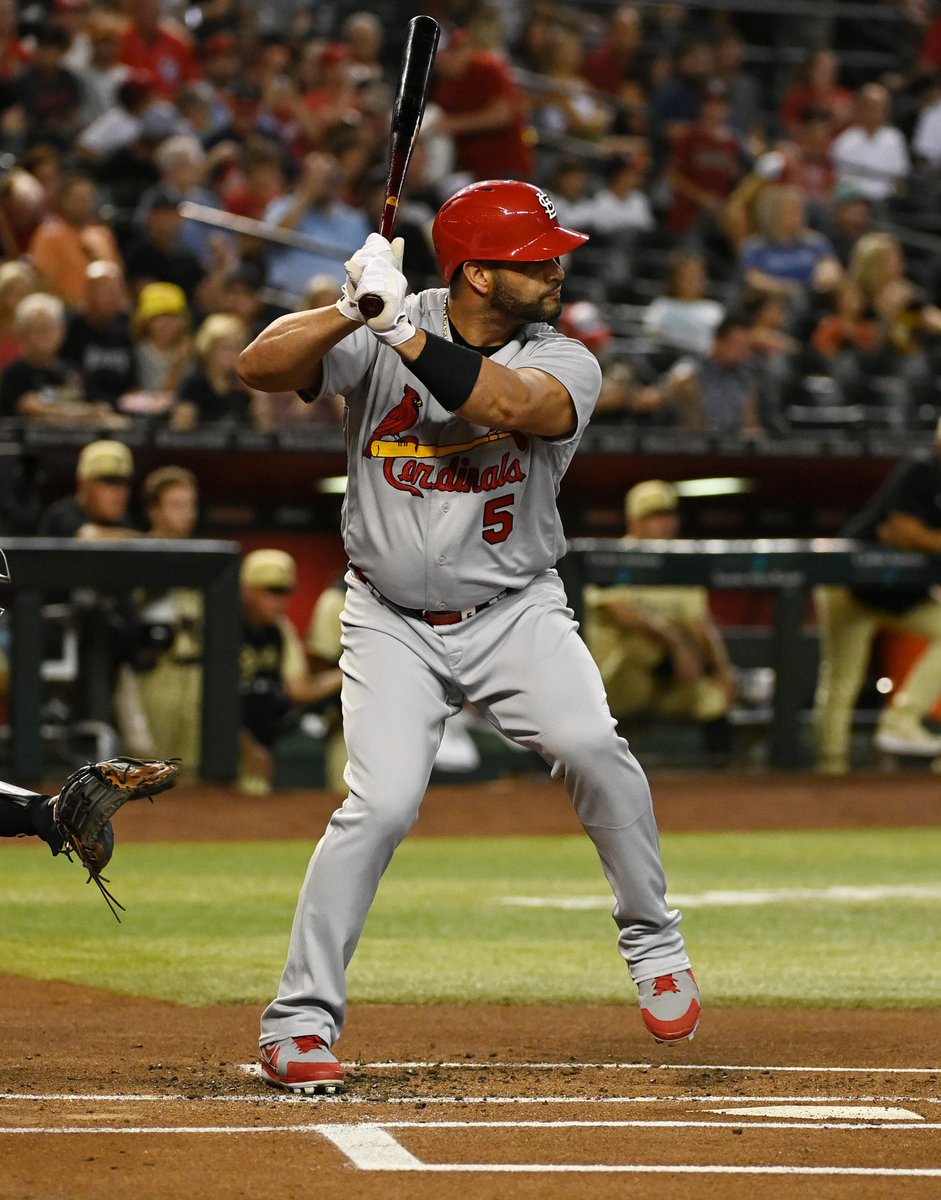 SidelineSlips's tweet photo. Albert Pujols has six homers in his last eight games and is only eight more away from 700, with 43 games remaining in the season! 

🐐 #STLCards https://t.co/cD0qSJ0Ixu