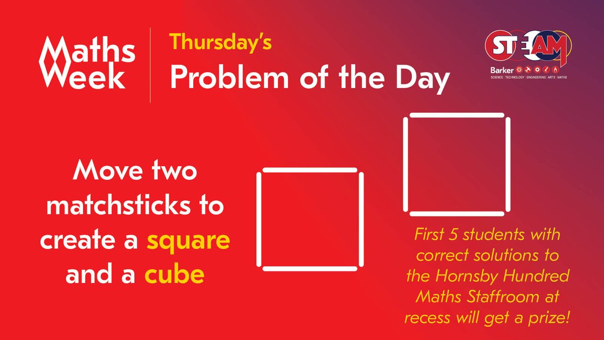 MATHS WEEK // Today's maths problem of the day! 

Can you solve it?

#WeAreBarker