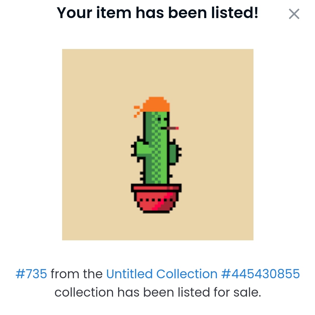 Listed

#NFTCommunity #NFTdrops #nftcollections #nftgallery #nftart #NFTartist #NFTsales #nftsale #nft #opensea