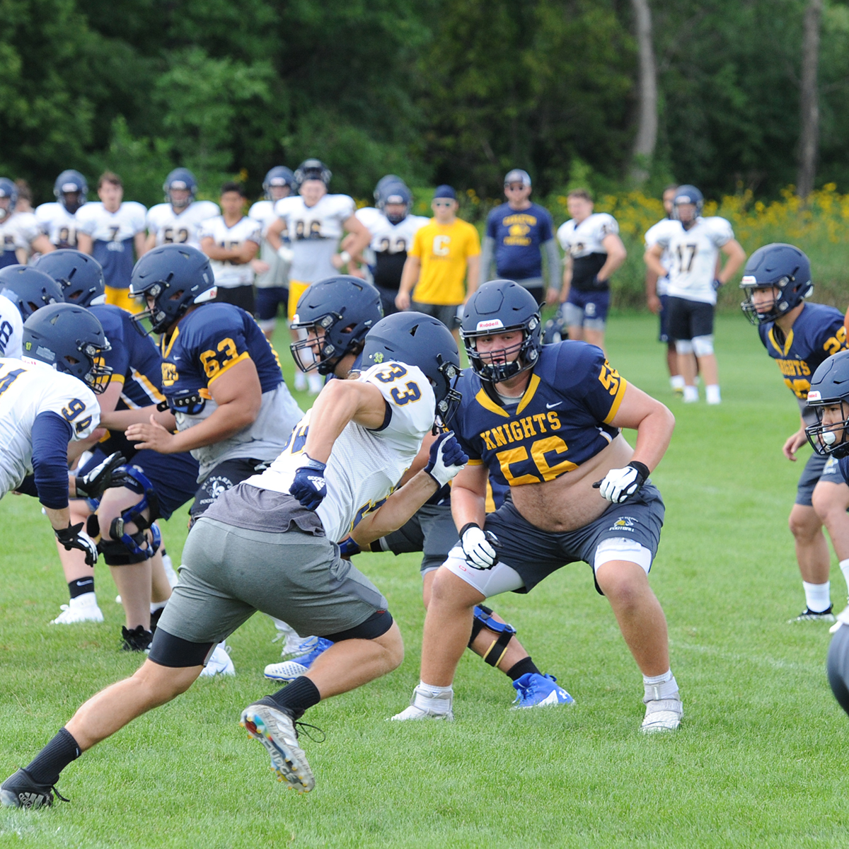 CarletonKnights's tweet photo. Preseason camp is in full swing for @CarletonFB. The Knights host Crown College for the season opener on Sept. 10. https://t.co/yDHh2jUi1R