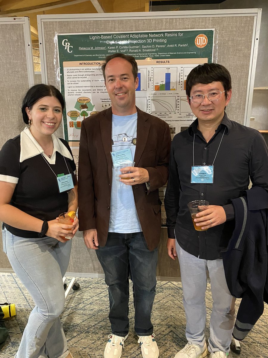 Kudos to <a href="/rebeccamj916/">rebecca johnson</a> for the “Best Poster” <a href="/GordonConf/">Gordon Research Conferences</a> on Additive  Manufacturing of Soft Materials #3Dprinting #research