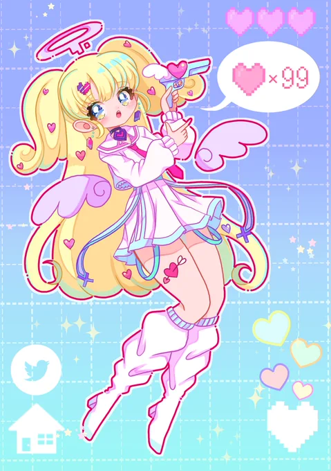 #夏休みはフォロワーさんが増える ゲームモチーフのイラスト描いてます〜!!なにとぞ!!! 