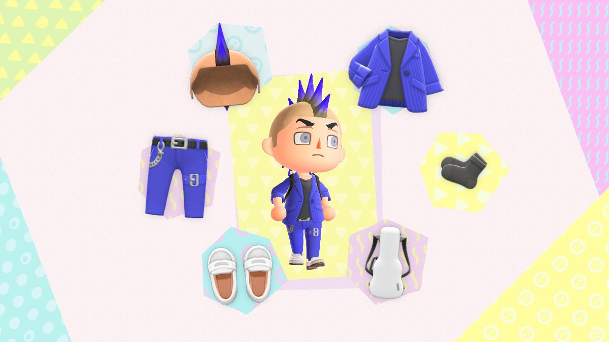 🐹 HamuchuStarTea 🧋🍐ACNH Blog🐾 on Twitter "OOTD! ⛓🎸🤘💢💥I'm formal punk