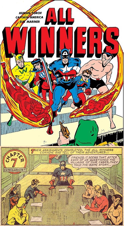 comicavalcade's tweet photo. INVADERS WEEK DAY 7
Secret Origin of the Invaders:
The Invaders were based on a team that appeared in the late Golden Age: The All-Winners Squad. When the Invaders were created, it was retconned that the Invaders became the All-Winners post-WWII
#invadersweek #invadersWeek2022 https://t.co/1V37kGIbnI
