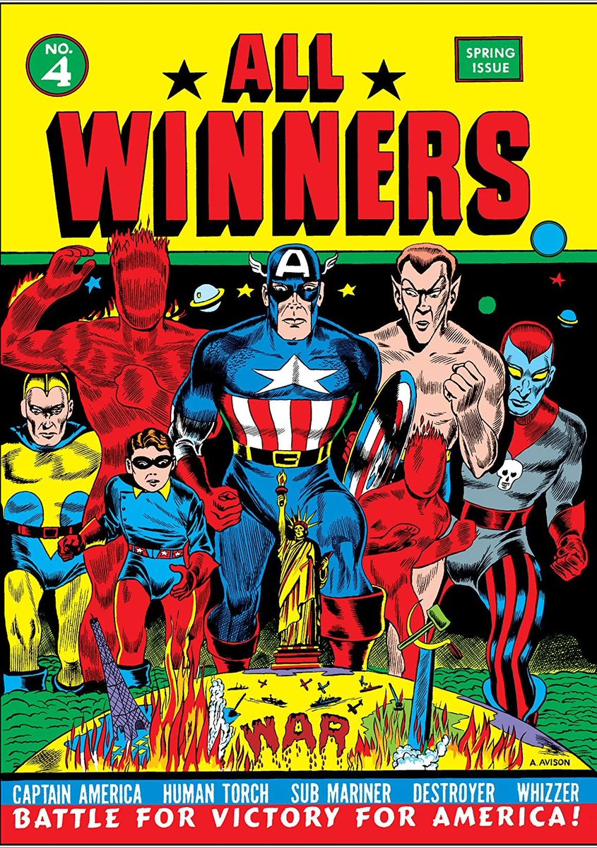 comicavalcade's tweet photo. INVADERS WEEK DAY 7
Secret Origin of the Invaders:
The Invaders were based on a team that appeared in the late Golden Age: The All-Winners Squad. When the Invaders were created, it was retconned that the Invaders became the All-Winners post-WWII
#invadersweek #invadersWeek2022 https://t.co/1V37kGIbnI
