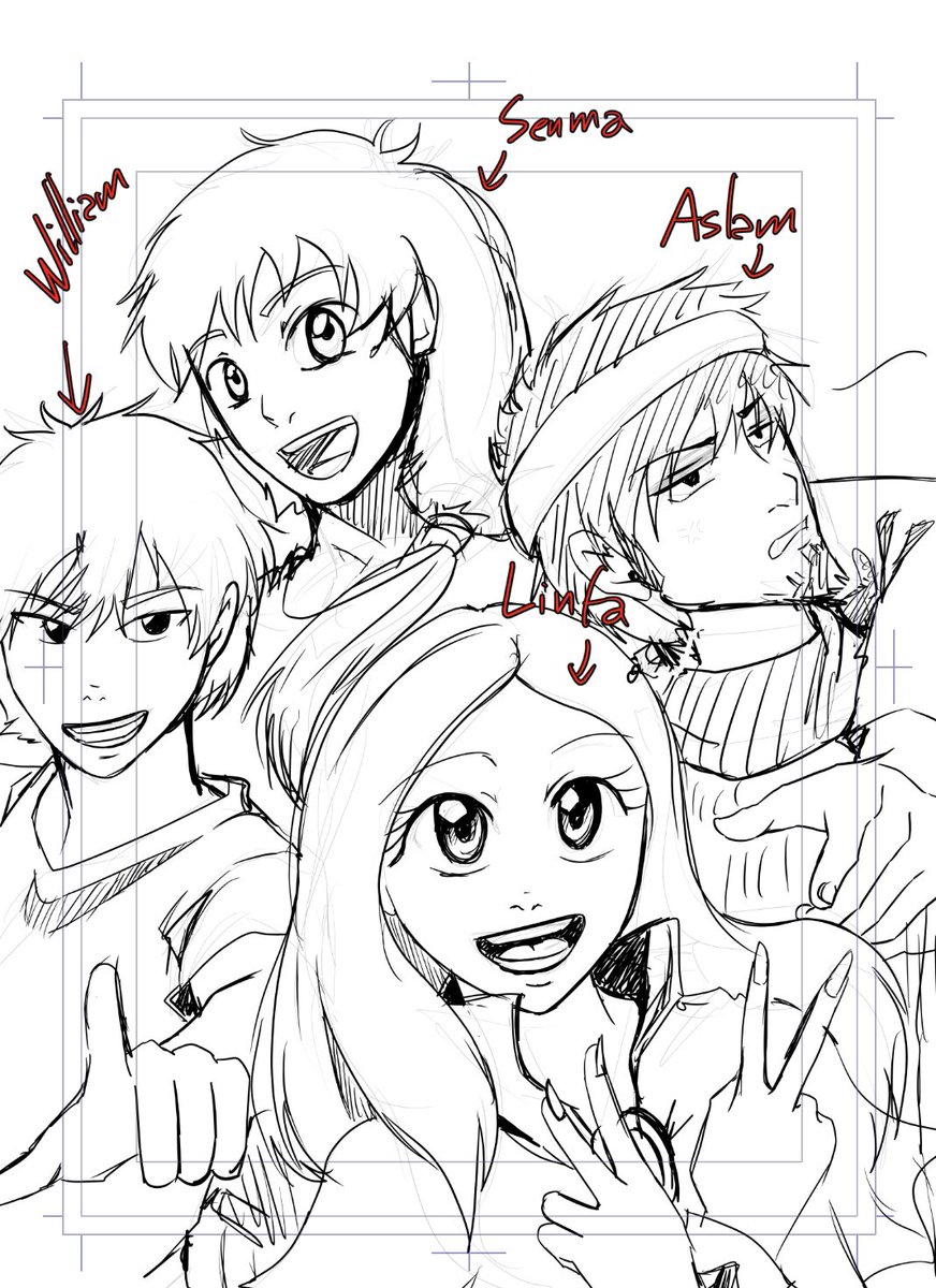 MinayaLilla's tweet photo. Bueno, hoy después del directo tuve un rato de ocio donde decidí dibujar algo nada que ver con trabajo o mis cómics actuales. Para mis seguidores que no me conocen de antes, les presento a los protas de el comic que dibuja antes de Bargat: Sigue tu destino. https://t.co/cXSpeQ7nh2