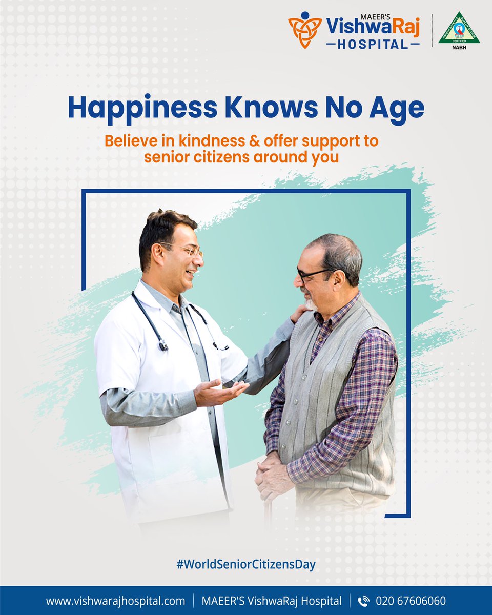 vrhpune's tweet photo. Age is just a number, what matters is their health and happiness. This World Senior Citizen’s Day, we urge everyone to reach out and help the elders at home.

#vishwarajhospital #worldseniorcitizenday https://t.co/tVtzoOJbqO