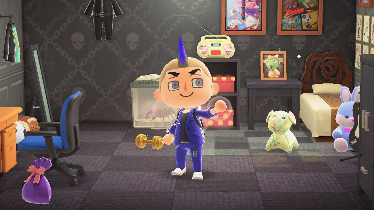 🐹 HamuchuStarTea 🧋🍐ACNH Blog🐾 on Twitter "OOTD! ⛓🎸🤘💢💥I'm formal punk