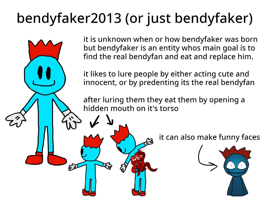 bendyfaker2013's tweet photo. hi guys here is what bendyfaker wouldve been if everyone didnt stop using their bendyfan accounts https://t.co/6kOqbyBvDG