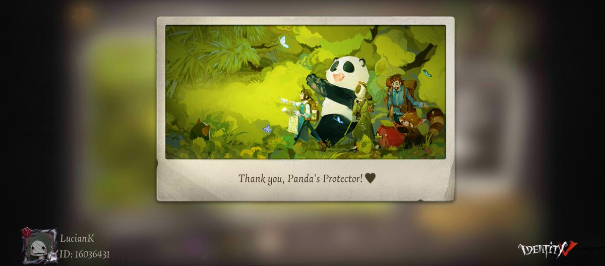dft0ne's tweet photo. Identity V panda pet https://t.co/IgtZk2yVPZ
