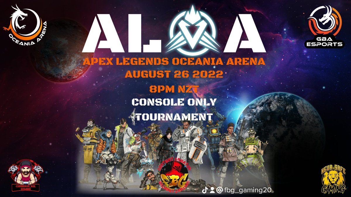FBGGaming20's tweet photo. #GBAESPORT#OCEANIAAREANA
TOURNAMENT APEX ARENA CONSOLE ONLY. https://t.co/8PMSj0kOQ6