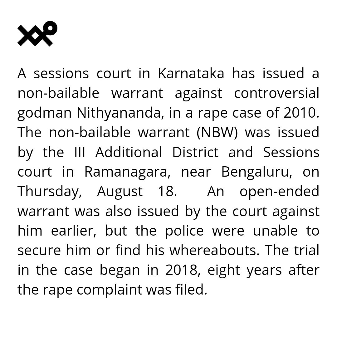 INDIAWDI's tweet photo. While the trial has already commenced and three witnesses have been examined, in the absence of the accused Nithyananda, the trial stalled over the last three years.

https://t.co/OYlj0P5Hzd

#nithyananda #fraud #indianrapists #kailasa #rapenation #incredibleindia #maleviolence https://t.co/4xdRhdEJo2