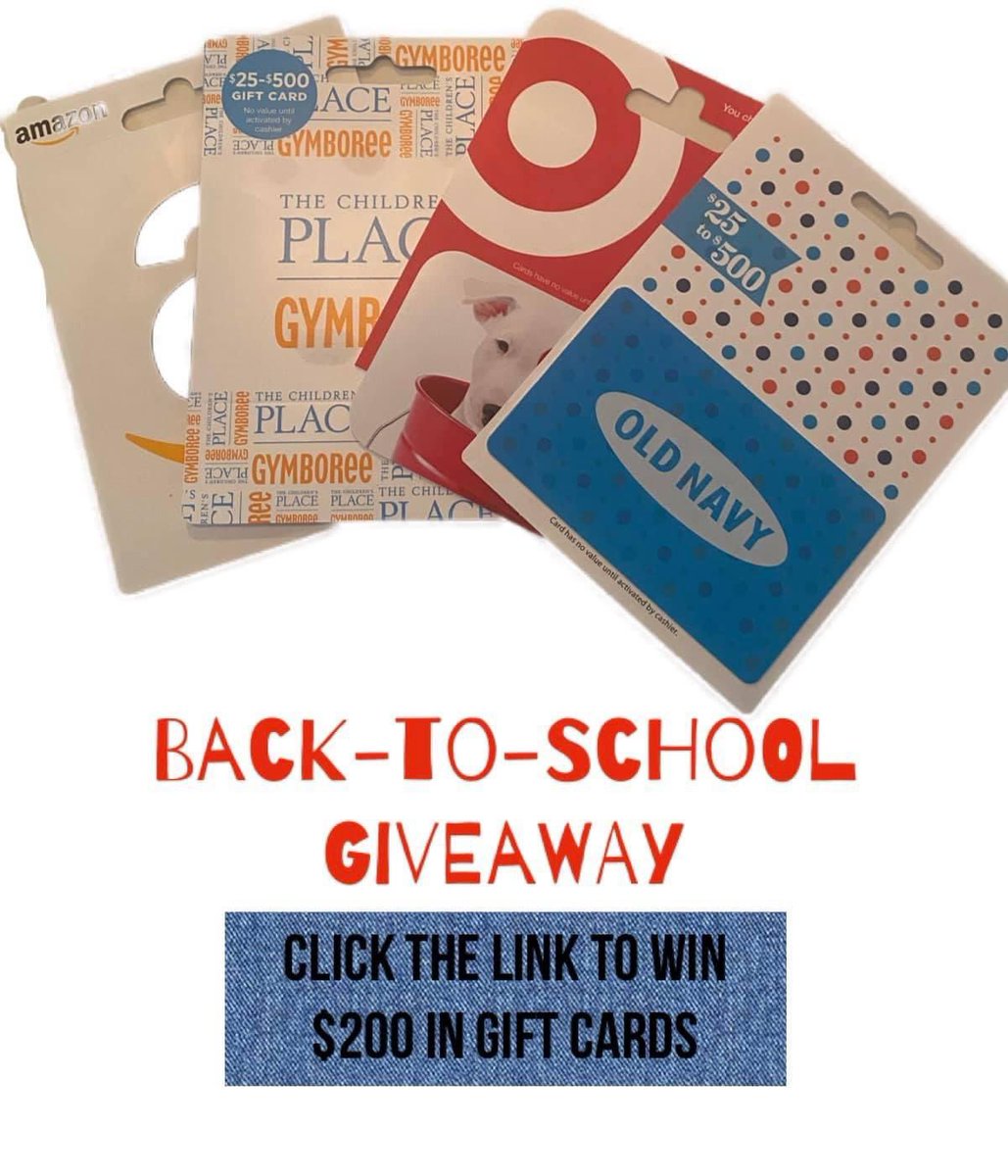 I’m a Christian writer and I’m giving away $200 worth of gift cards@for your back-to-school shopping. 

Click here to enter 👇🏻
kingsumo.com/g/ywiy2n/back-…?

#Giveaway #Giveaways #GiveawayAlert #free #freestuff #giveawaycontest #ContestAlert #giveawayusa #freebies