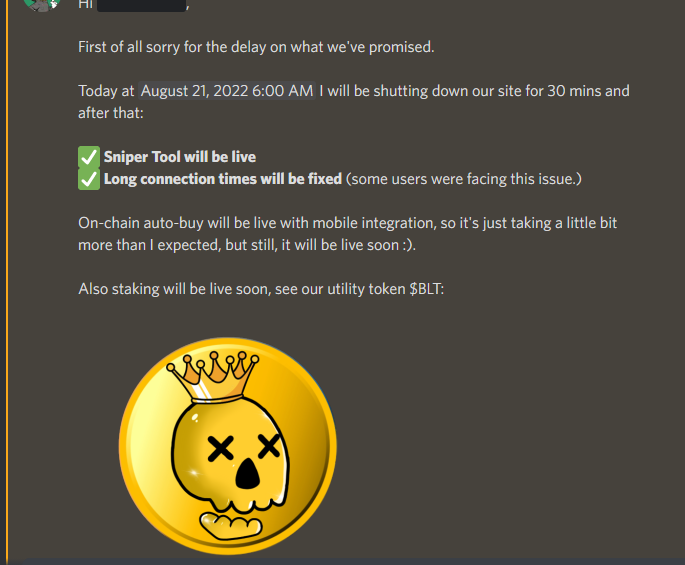 degen_reigh's tweet photo. Woke up to this announcement and YES SNIPER TOOL IS LIVE!!! CANT WAIT TO HAVE THE MINTING BOT <3 LFGGGGGG
#SolShot
@SolShot_NFT https://t.co/n4M1sAOa3m
