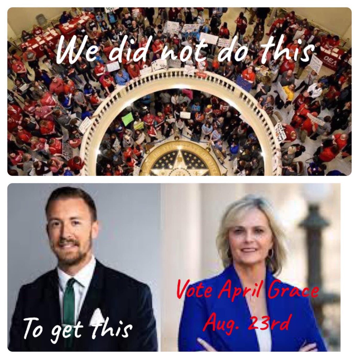 staceywoolley5's tweet photo. Give Oklahoma Grace. Tuesday 8/23 - for our future. @GraceForOK https://t.co/jbdTrJzDOC