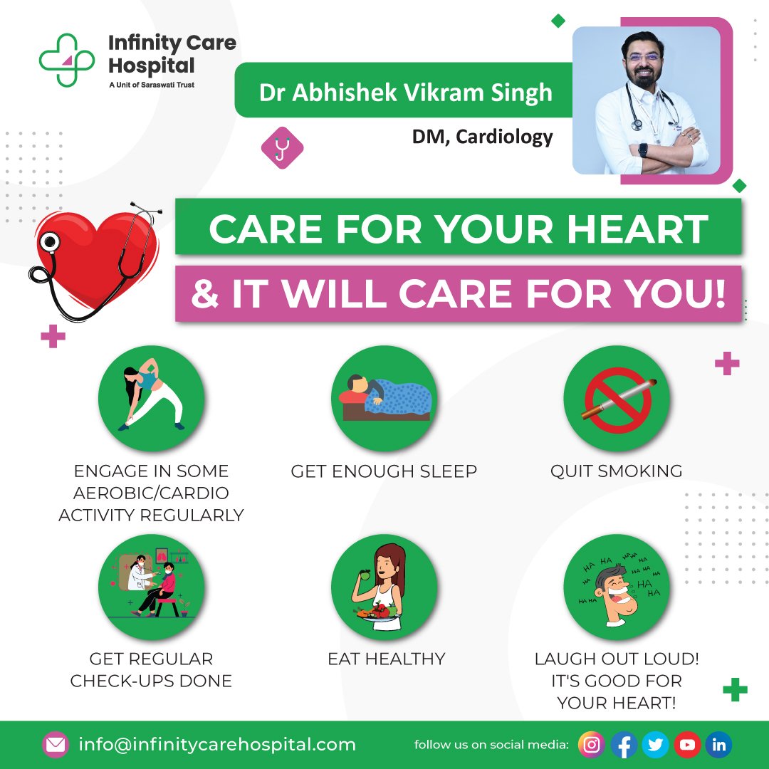 InfinityCareVNS's tweet photo. Book an appointment: https://t.co/jFKaQniN8Y
#infinitycarehospital #cardiologistinvaranasi #hospitalinvaranasi #cghshospital https://t.co/b7mVu1SDoD https://t.co/s6duFwwAYi