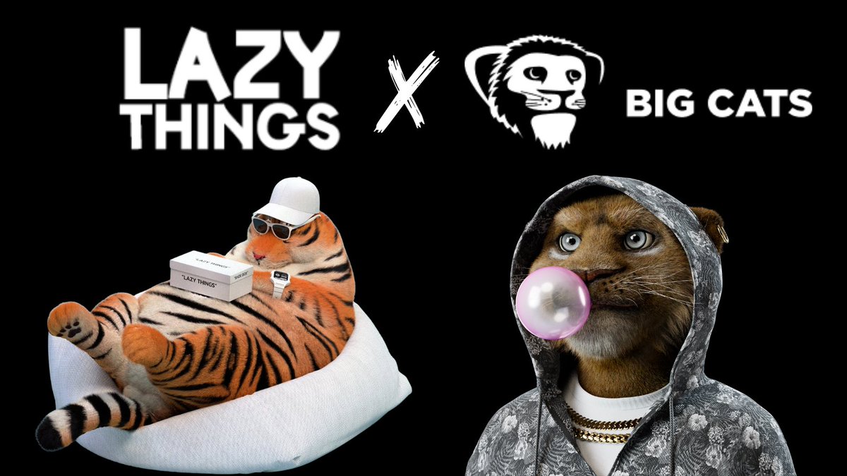 🚨 Lazy Things WL Giveaway 🚨

We're collaborating with the gang at <a href="/LazyThings/">Lazy Things</a>! 🎉

10 WL spots up for grabs 🤯

Steps to Enter 👇

1️⃣ LIKE &amp; RETWEET this post
2️⃣ Tag 3 Friends
3️⃣ Follow <a href="/bigcats_nft/">Big Cats (Now 8Lives)</a> and <a href="/LazyThings/">Lazy Things</a>
 
Winners in 24 hours ⏰

🦒🦛🧸🐘 🐅
#NFT #NFTs #NFTGiveaway