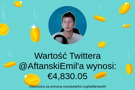 AftanskiEmil's tweet photo. Moja wartość na Twitterze to: €4,830.05

znajdź swój z https://t.co/YNbFX2iMZQ

⠀ https://t.co/7mht8v5UUE