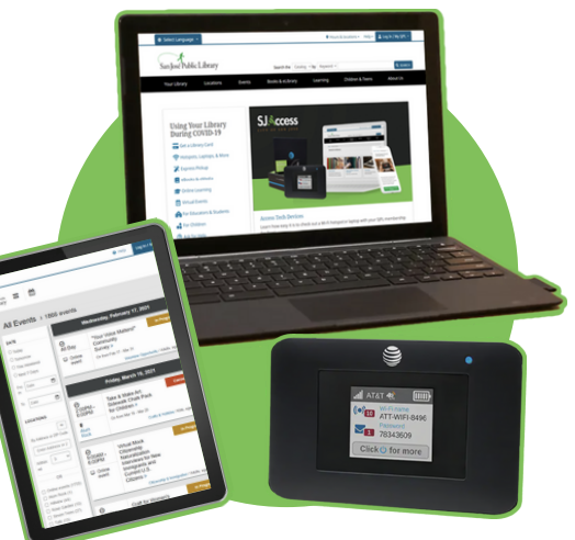 StonegateGATORS's tweet photo. Loaner Chromebooks &amp; Hotspots Available! - Loaner Chromebooks and Hotspots are available through the San Jose Public Library! Visit our school website, or the Tully Library, for more information. https://t.co/ycPBcrnWq2 https://t.co/OfdWaJMdnE