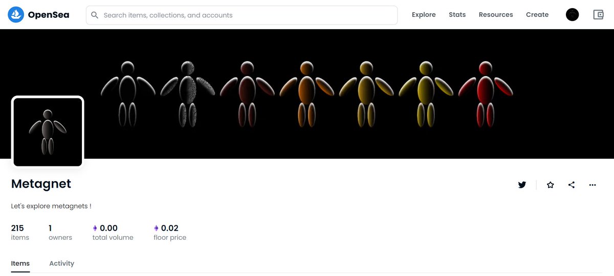 <a href="/Metagnet/">Metagnet</a> is live guys, Expecting love from NFT Community !

opensea.io/collection/met…