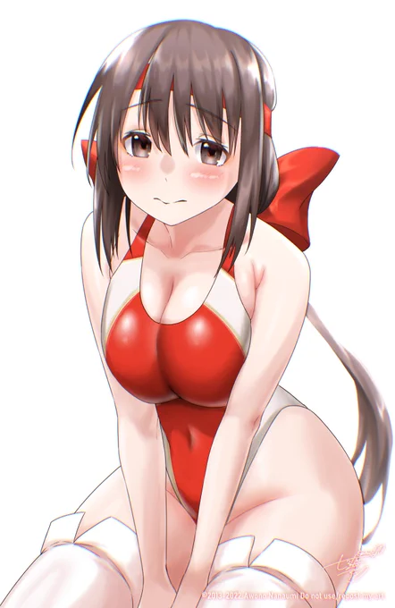 Skeb納品しました!乳寄せ競泳水着#Skeb 
