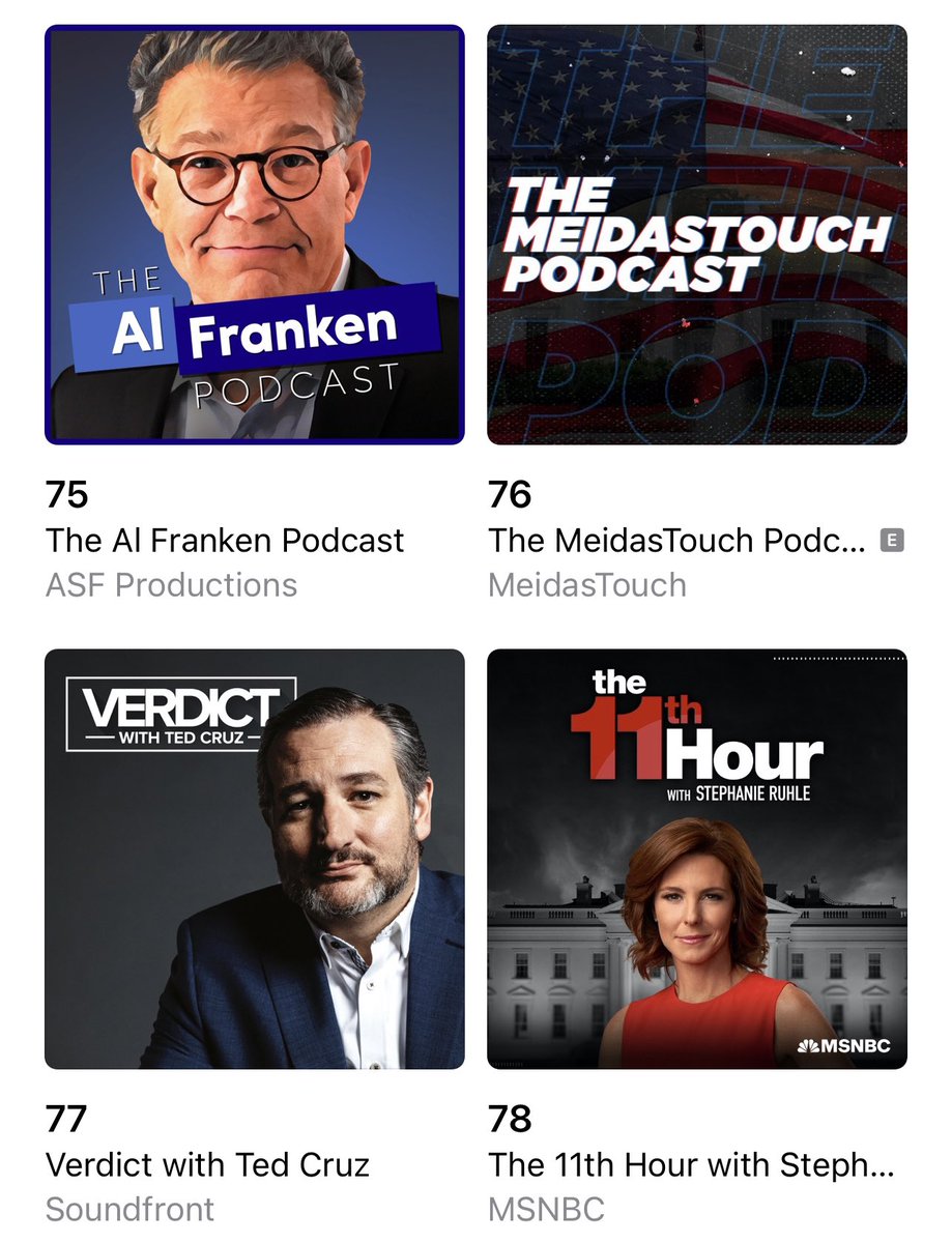 Ted Cruz is a loser and he is losing to us on the podcast charts. Let’s keep it that way.

Add the MeidasTouch Podcast on your favorite podcast apps today: pod.link/1510240831