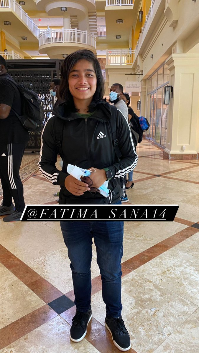 MegHPK07's tweet photo. Overseas players for #wcpl &amp; #6xty has arrived at WI. #fatimasana #chamariathathapatu #khaka #tryon #suneluus https://t.co/Xf5TmYRvpF